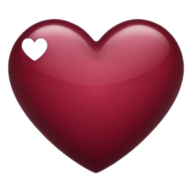 Emoji coeur comme les emojis des sms en bordeaux  sticker