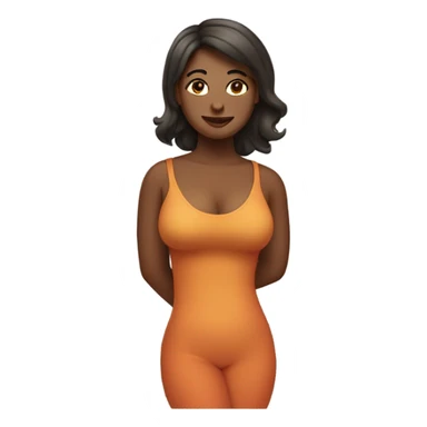 Woman with large caboose sticker