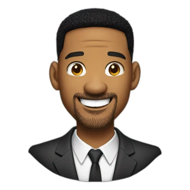 Will smith with a big smile sticker