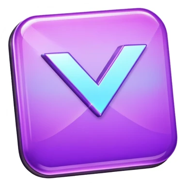 holographic purple checkmark sticker