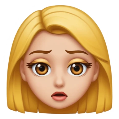 Baddie girl eye rolling at someone  sticker