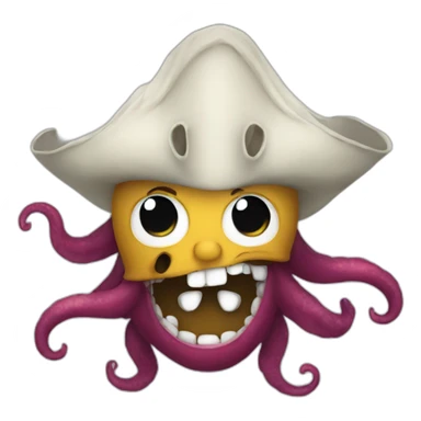 Trump as kraken pirate sticker