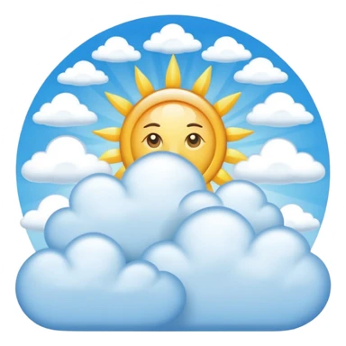 Sunny and cloudy morning sticker