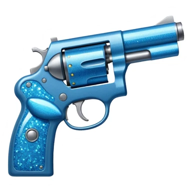 glitter blue cian gun sticker