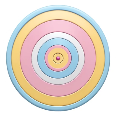 A cute bullseye target with spring pastel colors of yellow, pink and light blue sticker