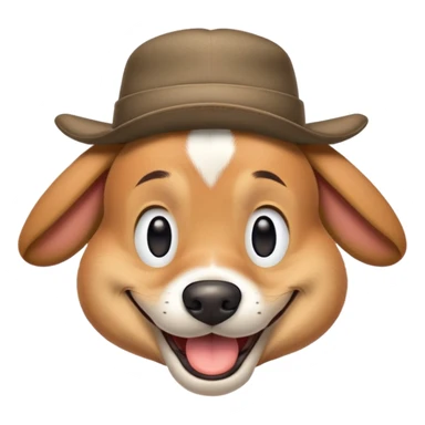 man-dog hybrid resembling Goofy from Disney, winking sticker