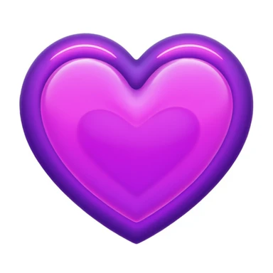 purple heart with a neon glow sticker