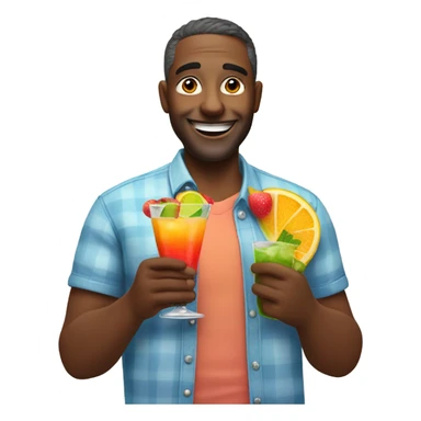 Daddy with a fruity cocktail in hand sticker