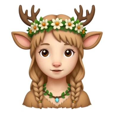 Cute Druid human like fawn sticker