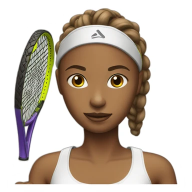 Tennis girl sticker