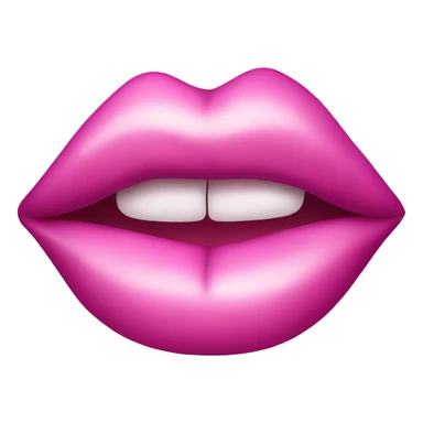 Pink kiss lips sticker