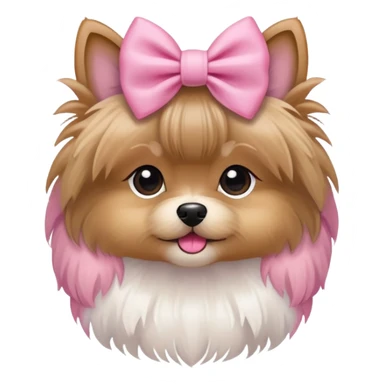 Yorkee with pink bow sticker