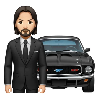 Ford mustang mach 1Jhon Wick sticker