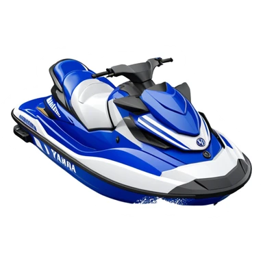 Jet Ski - Yamaha EX Deluxe (Model Year: 2022) (Iconic colour: Blue and white) sticker