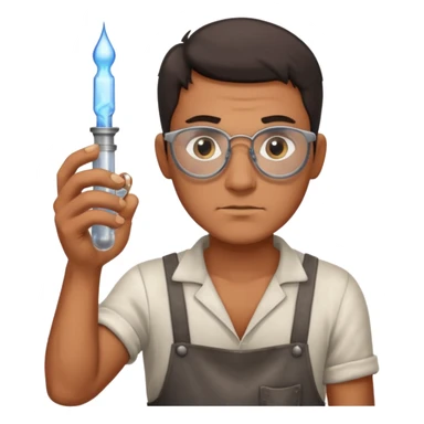 Glass Blower man sticker