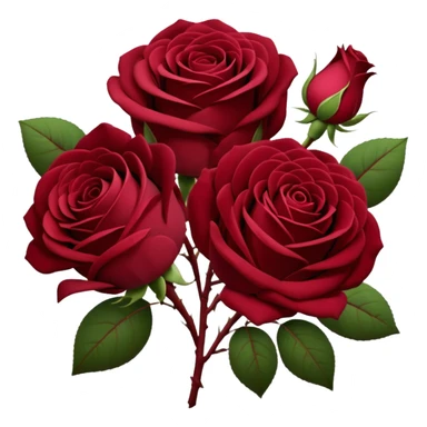 Burgundy rose bouquet  sticker
