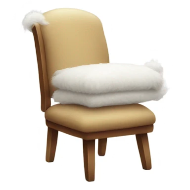 Chair balanced on pillow sticker