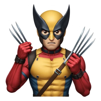 Wolverine from Deadpool & Wolverine movie sticker