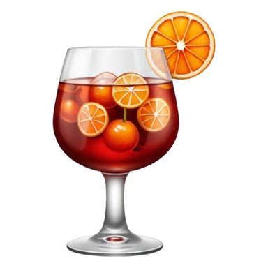Ein Glas Negroni mit einer Kirsche als Deko sticker