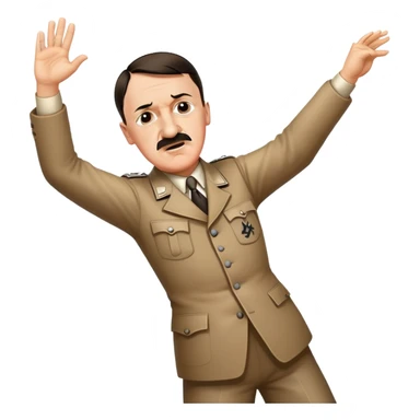 Hitler hitting the dab dance move  sticker