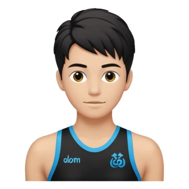 Un personnage qui a les cheveux noirs dans le côté et qui porte un maillot de l’om sticker