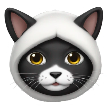Cat with panda suit sticker