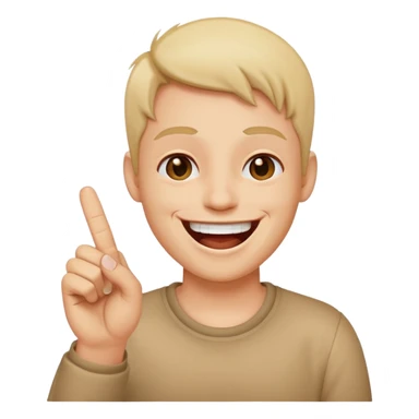 Laughing emoji with middle finger sticker