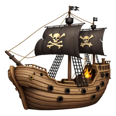 pirate ship bomb sticker