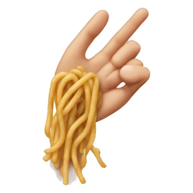 hand grab spaghetti sticker