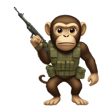 monkey going to war sticker