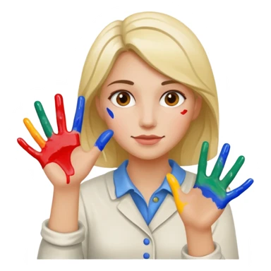 Ceramic Painter woman sticker