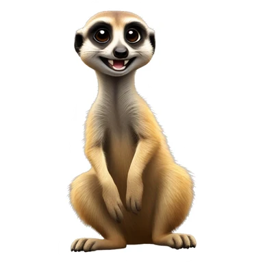 A meerkat farting kn the camera and laughing sticker