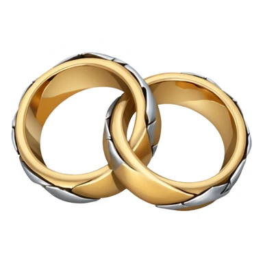 2 smashed wedding ring sticker
