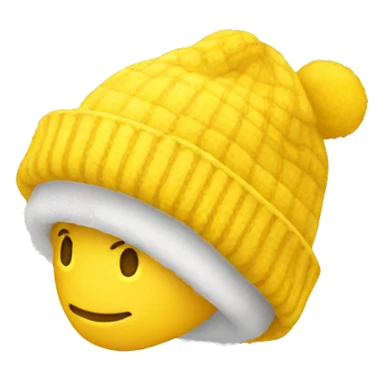 yellow winter hat sticker