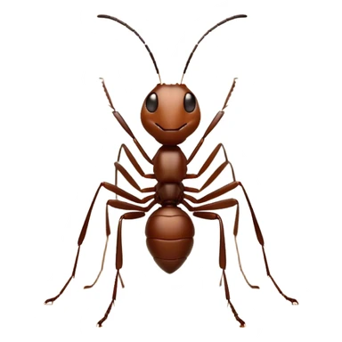 Cinematic Industrious Ant Portrait Emoji, Poised and diligent, with a tiny, meticulously detailed body in earthy tones, sharp, observant eyes and agile limbs, Simplified yet precise and sophisticated features, highly detailed, glowing with a soft, natural luminescence, high shine, intelligent and determined, stylized with an air of hardworking resilience, focused and alert, soft glowing outline, capturing the essence of a watchful ant that appears ready to march out of the screen with effortless precision! sticker