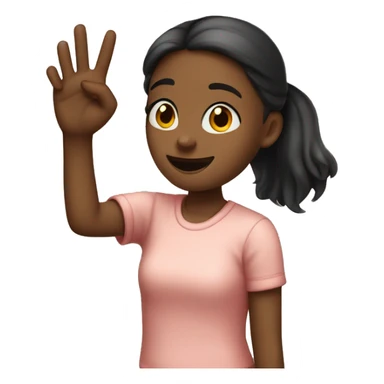 girl saying okay with hand sticker