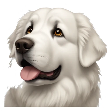 Great Pyrenees with a little brown on its ears sticker