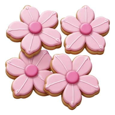 Cherry blossom shaped cookies sticker