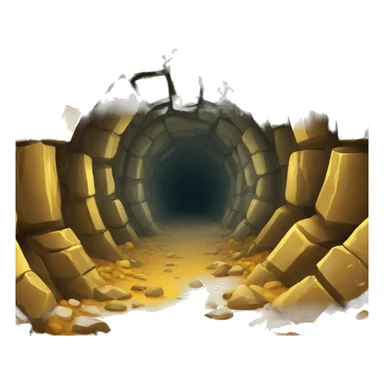 gold mine tunel sticker