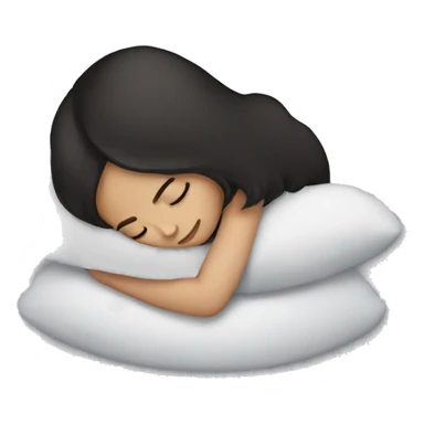 sleeping dark-haired girl sticker