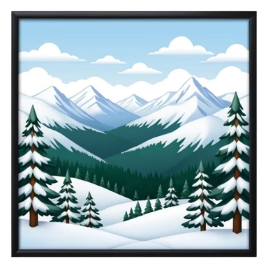 An Alaskan snowy winter back drop to be used in the style of "duck hunt" the bottom 30% needs to contain landscape and the top 70% needs to be blank space. sticker