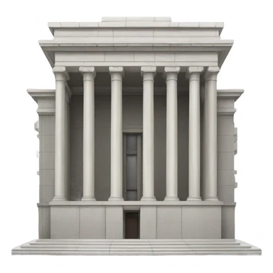 Brutalist neoclassical building  sticker