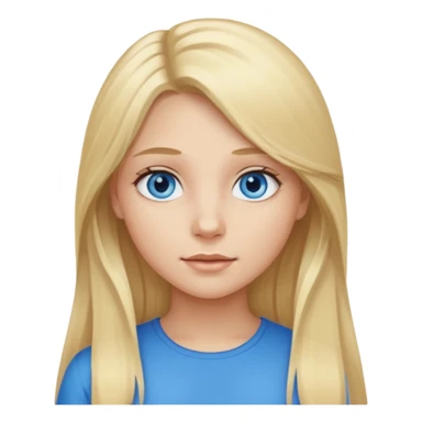 Girl blond long hars  sticker