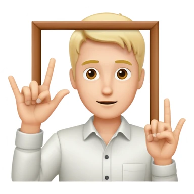 film director hand gestures, framing shot with fingers sticker