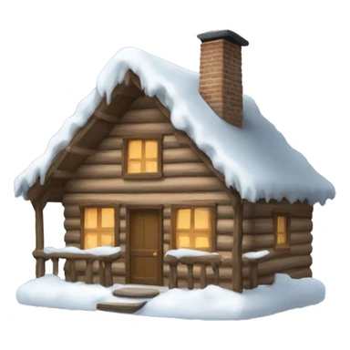 winter cabin sticker