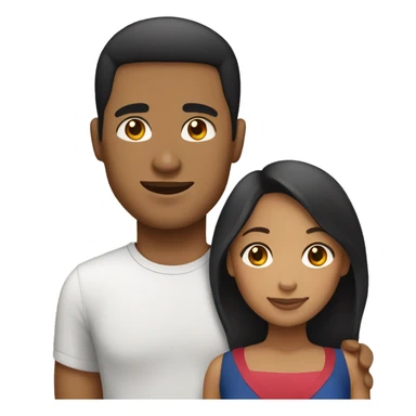 Light skin Filipino Man and Haitian Woman Couple  sticker
