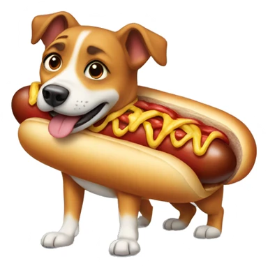 dog in a hotdog costume sticker