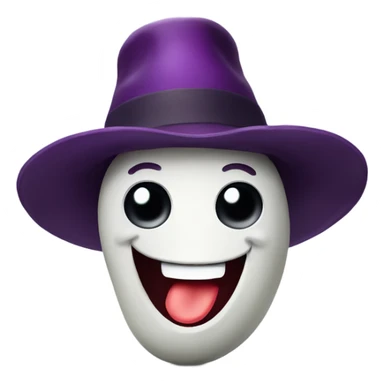 Happy eggplant wearing a fedora sticker