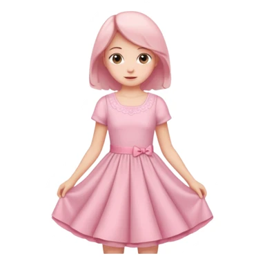 Girl curtsying with dress sticker