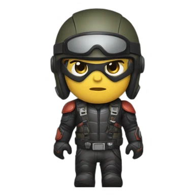biker with war gear with super powers sticker